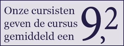 Onze cursisten geven de cursus een 9.2